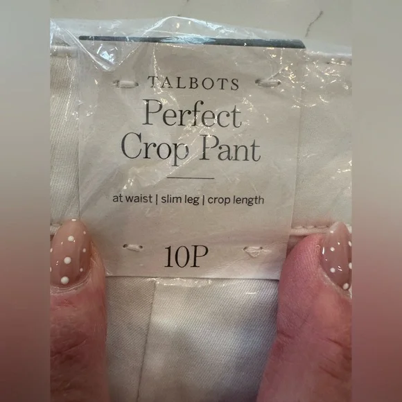 Talbots Perfect Crop Pant | White | Petite 10P | NWT - Picture 2 of 6